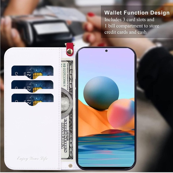 5for$10 Samsung Galaxy S10 Apples Cartoon Flip Wallet Leather Case 3 Card Slot - Picture 5 of 9